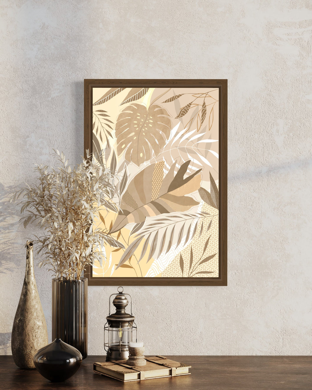 Golden Flora Wall Print