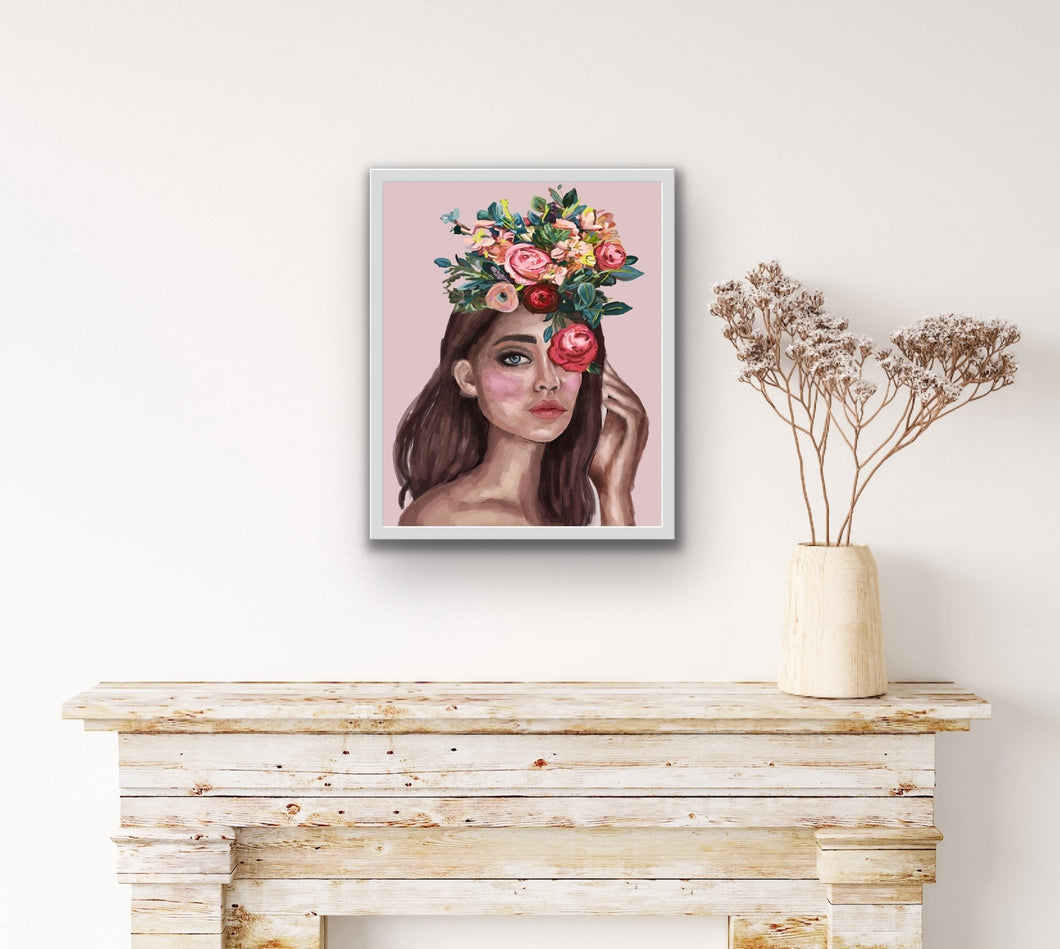 Flower Girl Wall Print